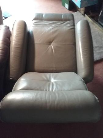 Image 5 of Electric reclining chair in grey leather