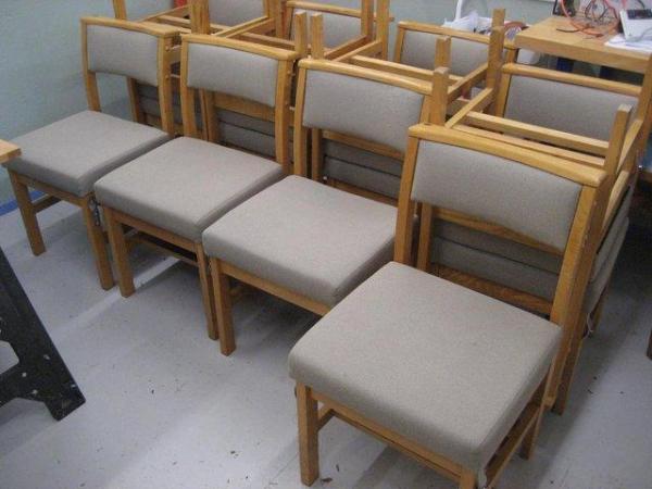 Image 2 of Set of 12 church chairs, used but in good condition