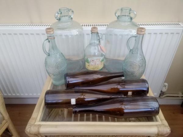 Image 1 of Wine makers kit, including demi johns and bottles.
