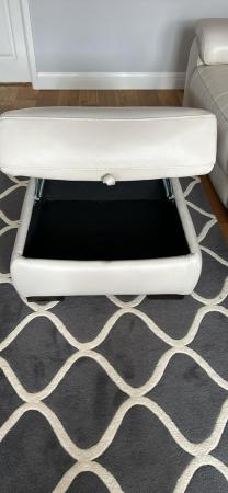 Image 1 of Leather Footstool From Sofology Like New