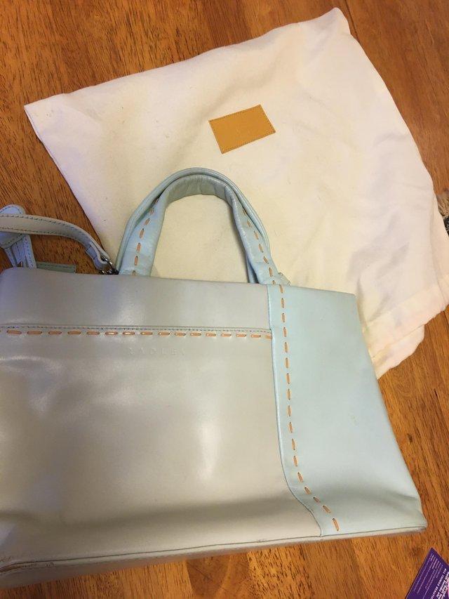 Preview of the first image of Vintage Radley leather handbag.