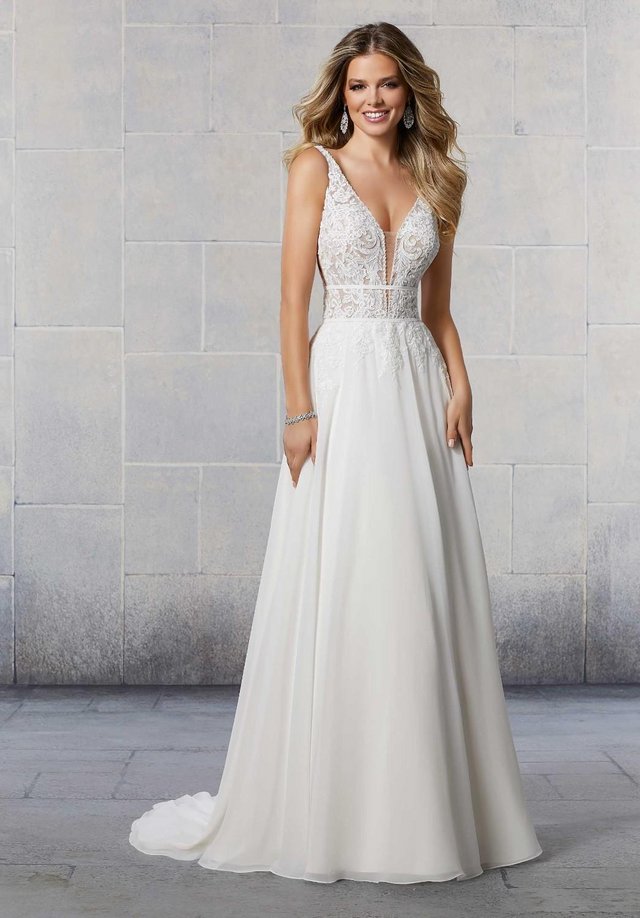 Preview of the first image of Brand New Morilee Wedding Dress Unworn Unaltered.