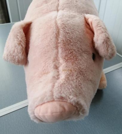 Image 9 of A Medium Sized Keel Simply Soft Pink Plush Pig.
