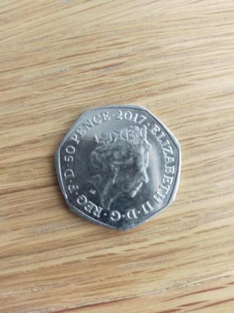 Image 1 of 2016 "THE TALE OF PETER RABBIT" 50p Coin