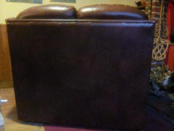 Image 3 of Two seater sofa in walnut brown