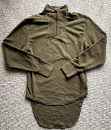 Image 1 of ARMY FLEECE THERMAL UNDERSHIRT MILITARY PCS OLIVE SHIRT TOP