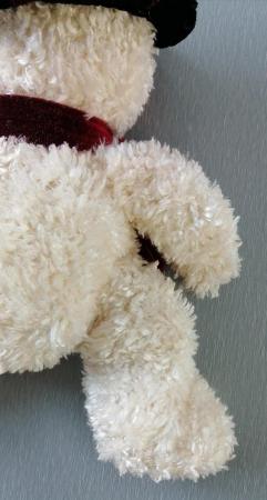 Image 10 of Freezy Snowman Soft Toy by Russ Berrie.  Length 12 Inches.
