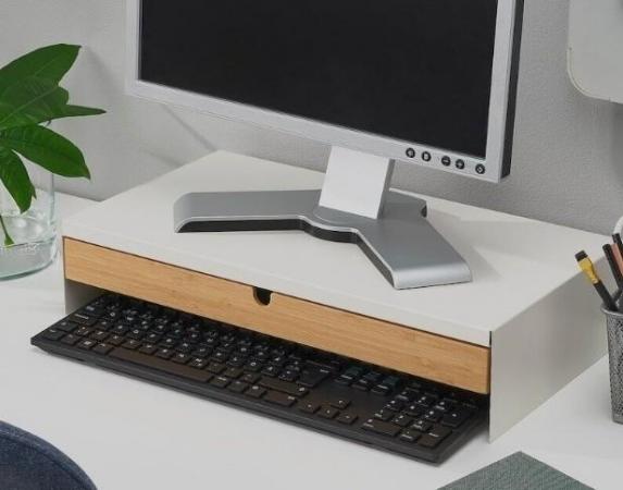 Image 2 of Monitor Stand with Drawer (Ikea)