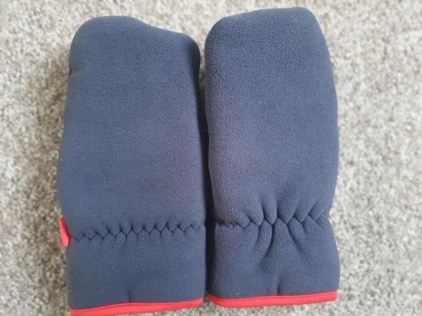 Image 3 of Flexitog Blue and Red Fleece Lined Mittens Gloves