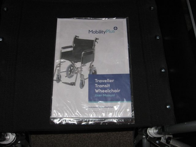 Preview of the first image of MOBILITY PLUS WHEELCHAIR IN AS NEW CONDITION.