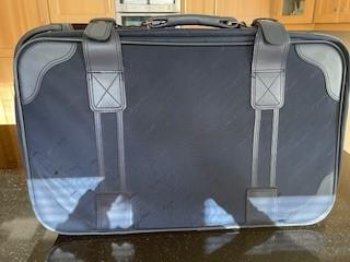 Preview of the first image of LIGHTWEIGHT SUITCASE - NAVY BLUE - SOFT- TOP.