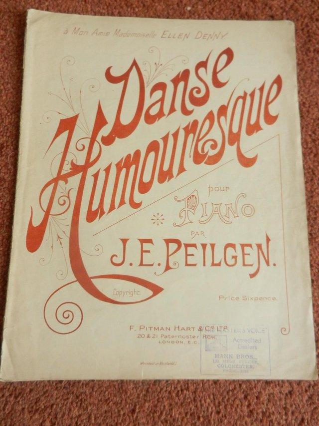 Preview of the first image of Vintage Sheet Music Danse Humouresque for Piano.