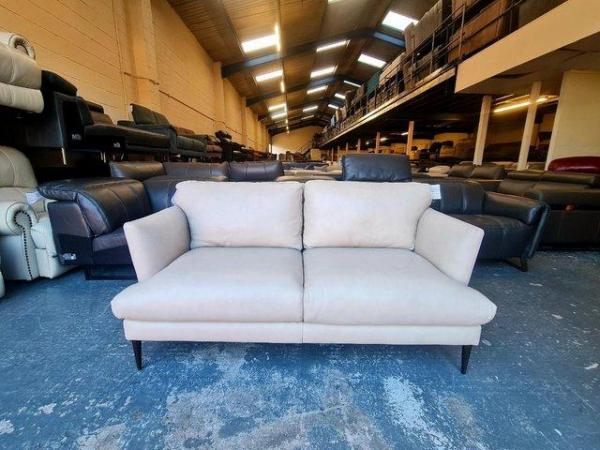Image 5 of New Gigi cream leather 2 seater sofa