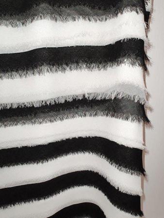 Image 4 of New Phase Eight UK 12 Raw Edge Detail Dress Black & White
