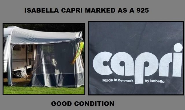 Preview of the first image of Caravan Awning Quality Isabella Capri Full Awning Tag Size 1.