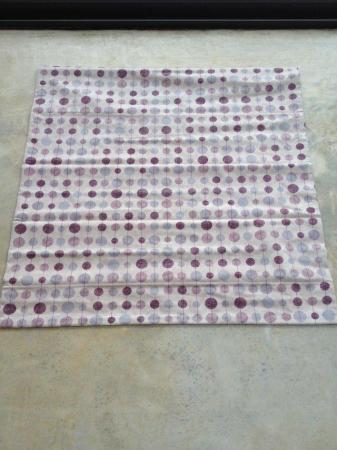 Image 2 of Roman Blind with Dot Design Purple/Grey and Blackout