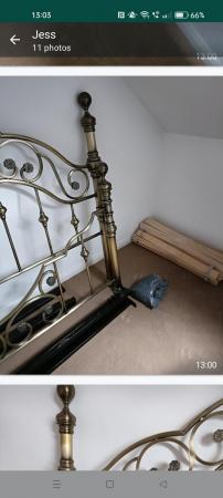 Image 1 of King size Brass bed , no mattress