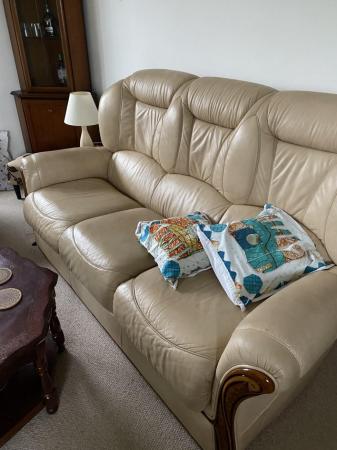 Image 3 of FREE three-seater leatherette sofa