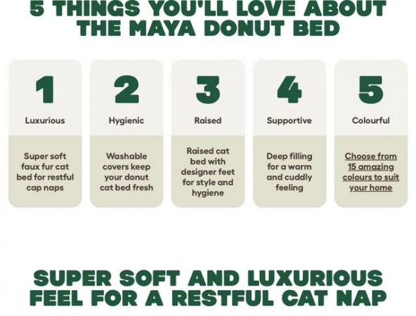 Image 2 of Omlet Maya Donut Cat Bed