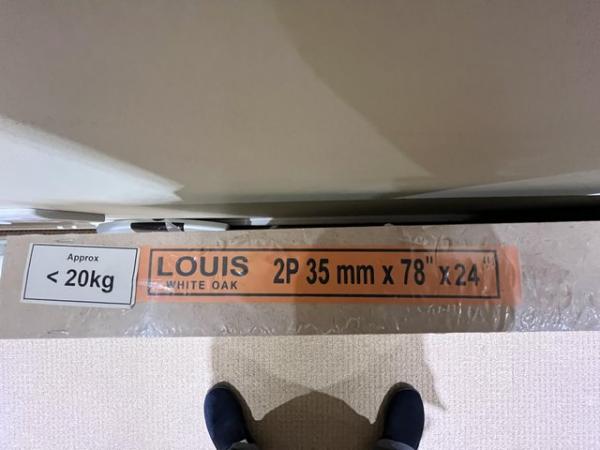 Image 1 of New Internal Solid Engineered Oak Louis Door 78”x24”