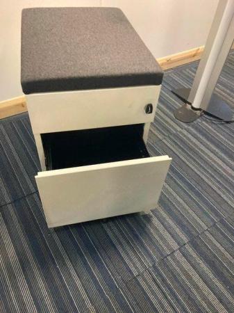 Image 6 of Office contrast white/grey 2 drawer pedestals