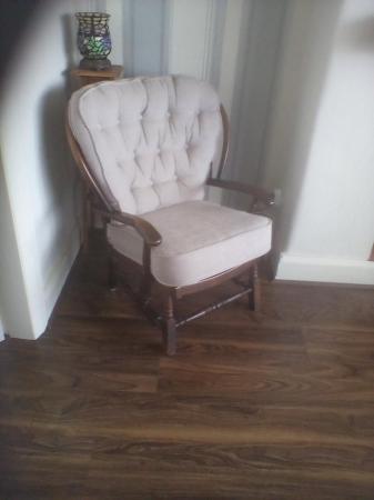Image 1 of 2 Reupholstered armchairs