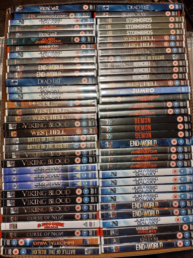 Preview of the first image of DVD & Blu-ray Assortment - New & Selaed bundle - x68 Movies.