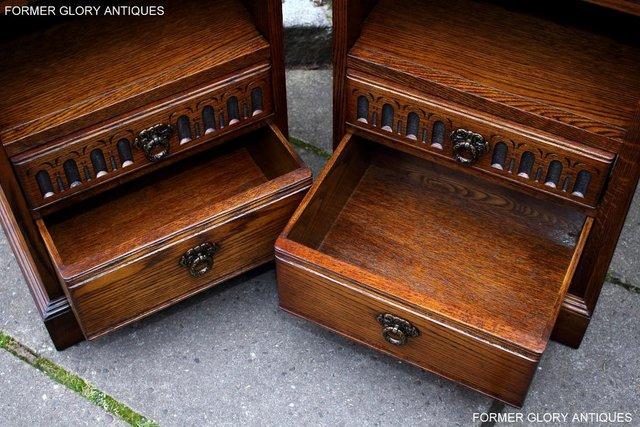 Image 86 of A PAIR OF OLD CHARM LIGHT OAK BEDSIDE CABINETS LAMP TABLES