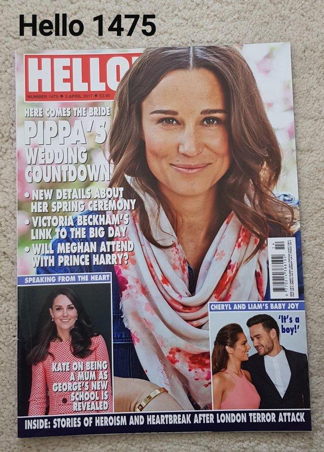 Preview of the first image of Hello Magazine 1475 -Pippa's Wedding Prep/ Cheryl&Liam Baby.
