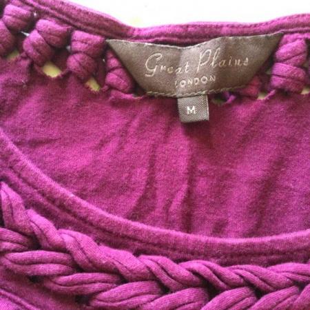 Image 6 of Size M GREAT PLAINS Purple Fringe Vest