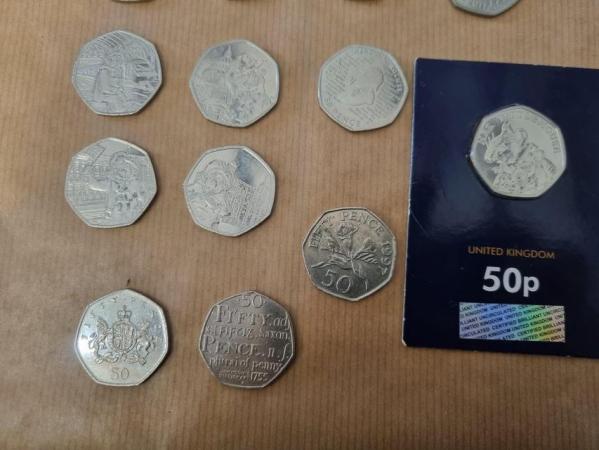 Image 2 of Collection of 50p coins. Some very rare