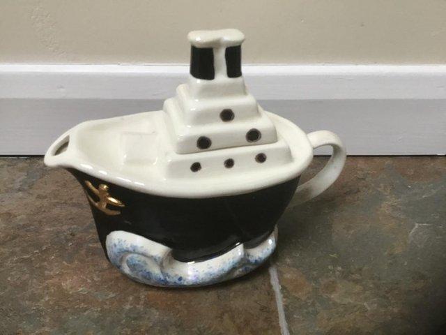 Preview of the first image of Ship teapot - novelty collectible.