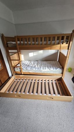 Image 3 of Aspace wooden bunk bed with truckle (no mattresses)