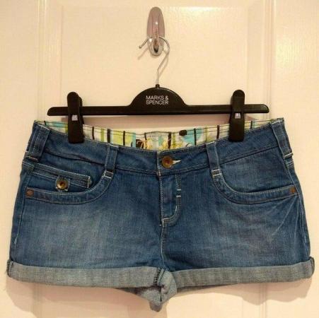Image 1 of New Women's NEXT Denim Shorts Blue Size UK 12 collect or pos