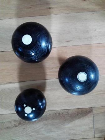 Image 2 of Three Thomas Taylor bowling balls,