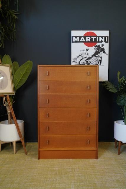 Preview of the first image of Mid Century 1960s Chest of Drawers Tallboy for Stag.