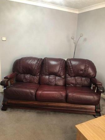 Image 1 of Steinhoff genuine leather 2 and 3 seater sofas
