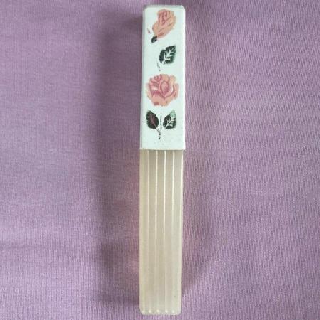 Image 3 of Vintage 1960's pink rose travel toothbrush container