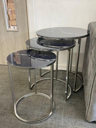 Image 1 of Stylish 3x Pair Table Available Sale