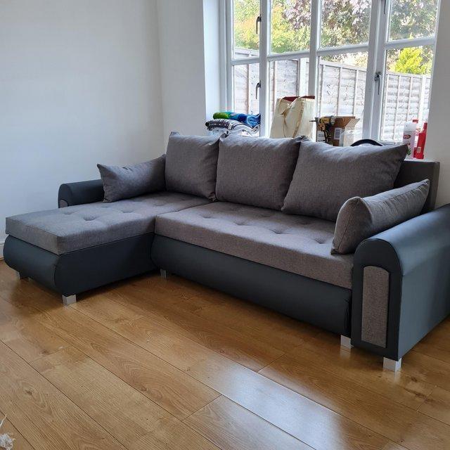 Preview of the first image of NEW Model. Sofa Bed with storage. Was £750 now only £350.