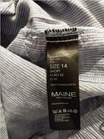 Image 8 of BNWT Maine New England MNE Women's Navy Blue Striped Trouser