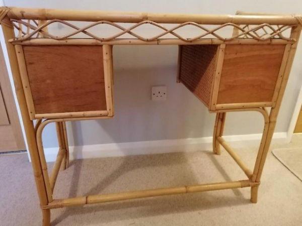 Image 4 of Vintage Bamboo/Cane Dressing Table, late 1970s, VGC.
