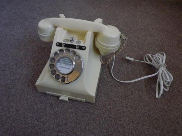 Image 1 of Vintage 300 series GPO telephone in ivory.
