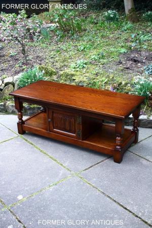 Image 48 of OLD CHARM LIGHT OAK LONG WINE COFFEE TABLE CABINET TV STAND