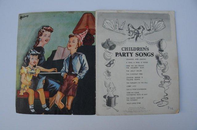 Image 3 of Children’s Party Songs Book First Edition Vintage 1947