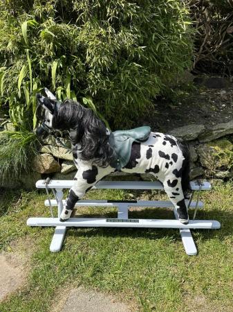 Image 3 of Vintage rocking horse. Refurbished upcycled reupholstered