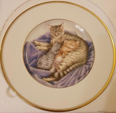 Image 2 of Wedgwood Daphne Lee's Family Asleep Cats China Plate