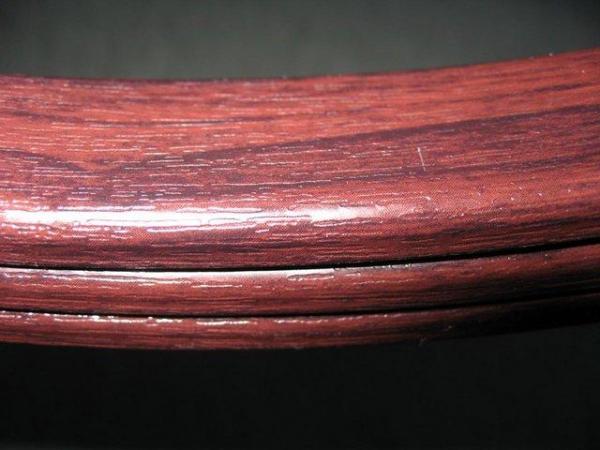 Image 2 of uPVC Trim 25mm D Section Colour Rosewood Length 2.20 meters