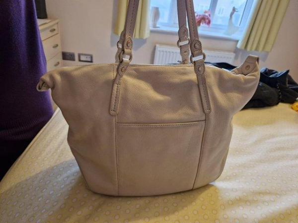 Image 1 of Cream radley handbag with bag charm