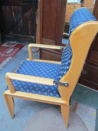 Image 2 of High back, high seat armchair.   Lovely condition.